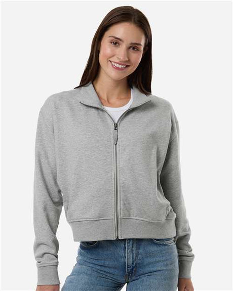 American Apparel Women's French Terry Full - Zip Jacket - American Apparel FTJ00 Heather Grey S