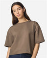 American Apparel Women's French Terry Mid - Length Boxy Top - American Apparel FTCB0 Savana S