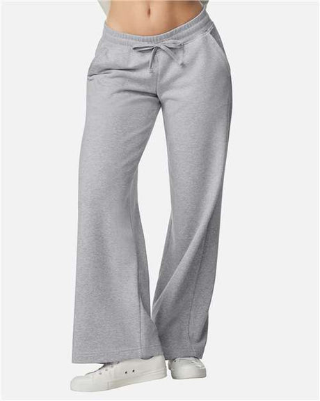 American Apparel Women's French Terry Wide Leg Pants - American Apparel FTP00 Heather Grey S