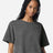 American Apparel Women's Garment - Dyed Heavyweight Cropped Tee - American Apparel 1302GD Faded Black S