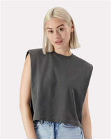 American Apparel Women's Garment - Dyed Heavyweight Muscle Tee - American Apparel 307GD Faded Black S
