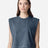 American Apparel Women's Garment - Dyed Heavyweight Muscle Tee - American Apparel 307GD Faded Navy S