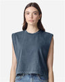 American Apparel Women's Garment - Dyed Heavyweight Muscle Tee - American Apparel 307GD Faded Navy S