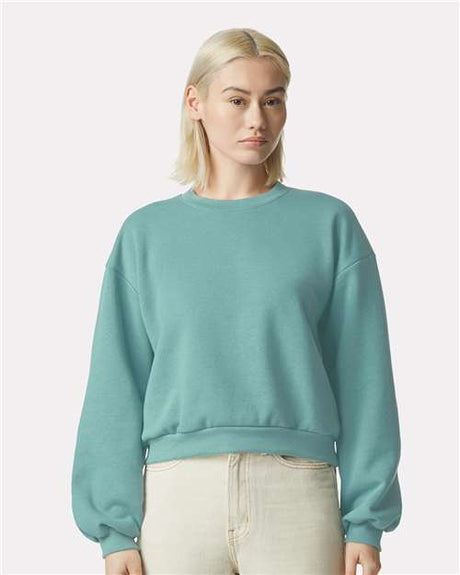 American Apparel Women's ReFlex Fleece Crewneck Sweatshirt - American Apparel RF494 Arctic S