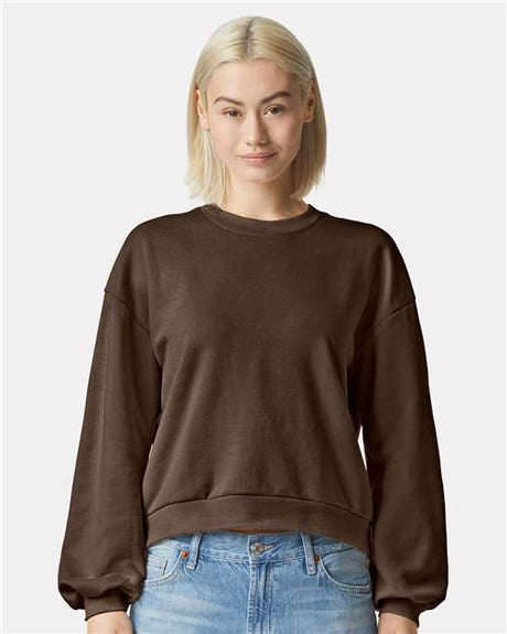 American Apparel Women's ReFlex Fleece Crewneck Sweatshirt - American Apparel RF494 Brown S