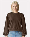 American Apparel Women's ReFlex Fleece Crewneck Sweatshirt - American Apparel RF494 Brown S