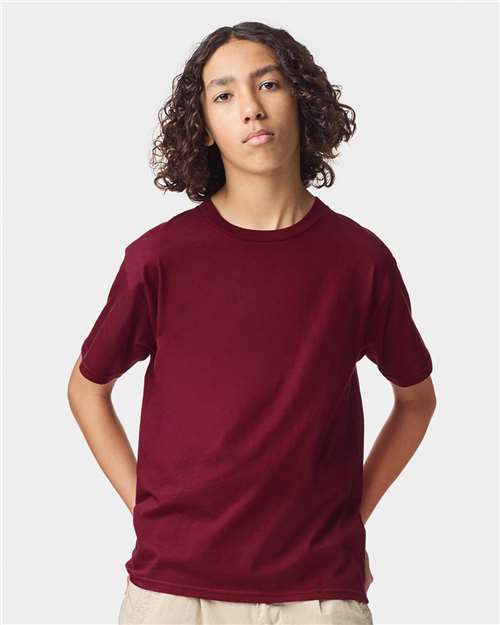 American Apparel Youth Fine Jersey Tee - American Apparel 2001Y Cranberry XS