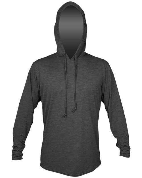 ANETIK Men's Low Pro Tech Hooded Long Sleeve T-Shirt - ANETIK MVLPRH8 Alloy Heathered XS Men's Performance Hooded Long Sleeve