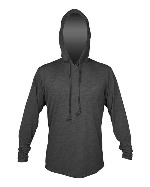 ANETIK Men's Low Pro Tech Hooded Long Sleeve T-Shirt - ANETIK MVLPRH8 Charcoal Heathered XS Men's Performance Hooded Long Sleeve