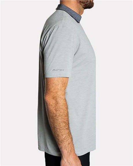 ANETIK Men's Transit Tech Polo - ANETIK MPTNTS0 Alloy Heathered S Training Aids