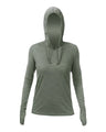 ANETIK Women's Breeze Tech Hooded Long Sleeve T-Shirt - ANETIK WSBRZH0 Dark Olive Heathered XS Women's Performance Hooded Long Sleeve