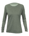 ANETIK Women's Breeze Tech Long Sleeve T-Shirt - ANETIK WSBRZL0 Dark Olive Heathered XS Women's Performance Long Sleeve