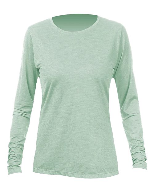 ANETIK Women's Breeze Tech Long Sleeve T-Shirt - ANETIK WSBRZL0 Olive Heathered XS Women's Performance Long Sleeve