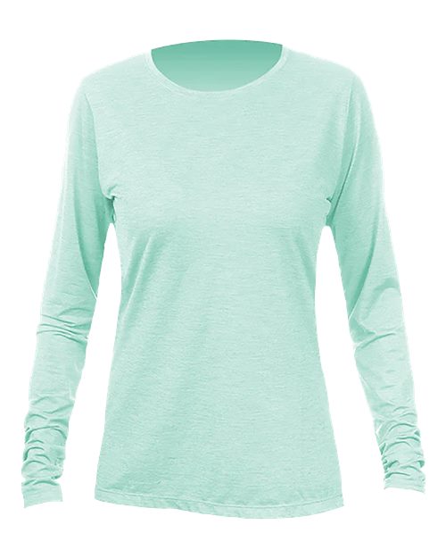 ANETIK Women's Breeze Tech Long Sleeve T-Shirt - ANETIK WSBRZL0 Seafoam Heathered XS Women's Performance Long Sleeve