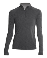 ANETIK Women's Flight Tech Quarter - Zip Pullover - ANETIK WSFLTL0 Charcoal Heathered XS Training Aids