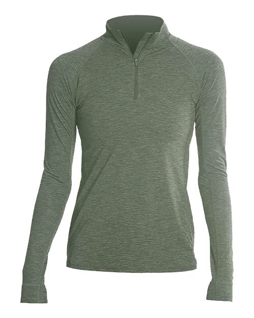 ANETIK Women's Flight Tech Quarter - Zip Pullover - ANETIK WSFLTL0 Dark Olive Heathered XS Training Aids