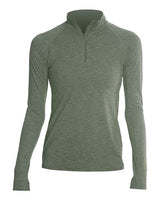 ANETIK Women's Flight Tech Quarter - Zip Pullover - ANETIK WSFLTL0 Dark Olive Heathered XS Training Aids