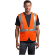 ANSI 107 Class 2 Mesh Back Safety Vest Safety Orange Small