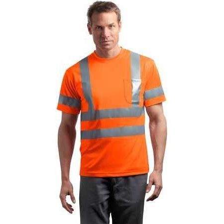 ANSI 107 Class 3 Short Sleeve Snag - Resistant Reflective T-Shirt Safety Orange/ Reflective X - Small Short Sleeve T-Shirts