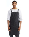 Artisan Collection by Reprime Cross Back Barista Bib Apron - Artisan Collection by Reprime RP129 Black Denim One Size Aprons