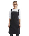Artisan Collection by Reprime Cross Back Barista Bib Apron - Artisan Collection by Reprime RP129 Black One Size Aprons