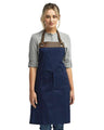 Artisan Collection by Reprime Espresso Bib Apron - Artisan Collection by Reprime RP123 Navy/ Brown One Size Aprons