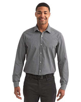 Artisan Collection by Reprime Men's Microcheck Gingham Cotton Shirt - Artisan Collection by Reprime RP220 Black/ White XS