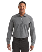 Artisan Collection by Reprime Men's Microcheck Gingham Cotton Shirt - Artisan Collection by Reprime RP220 Black/ White XS