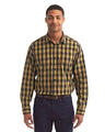 Artisan Collection by Reprime Men's Mulligan Check Cotton Shirt - Artisan Collection by Reprime RP250 Camel/ Navy S