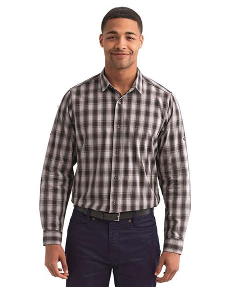 Artisan Collection by Reprime Men's Mulligan Check Cotton Shirt - Artisan Collection by Reprime RP250 Steel/ Black S