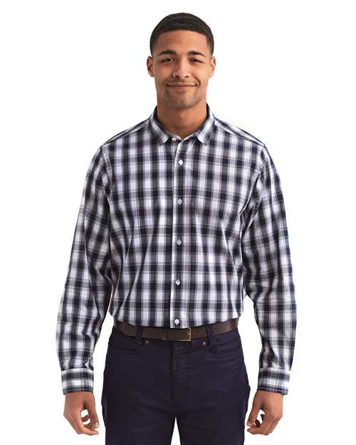 Artisan Collection by Reprime Men's Mulligan Check Cotton Shirt - Artisan Collection by Reprime RP250 White/ Navy S