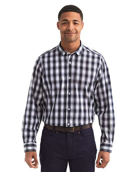 Artisan Collection by Reprime Men's Mulligan Check Cotton Shirt - Artisan Collection by Reprime RP250 White/ Navy S
