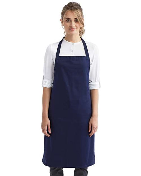Artisan Collection by Reprime Organic Cotton Bib Apron - Artisan Collection by Reprime RP102 Navy One Size Aprons