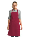 Artisan Collection by Reprime Recycled Bib Apron - Artisan Collection by Reprime RP150 Burgundy One Size Aprons