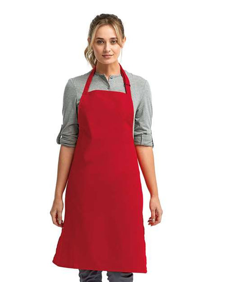 Artisan Collection by Reprime Recycled Bib Apron - Artisan Collection by Reprime RP150 Red One Size Aprons