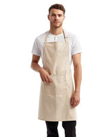 Artisan Collection by Reprime Recycled Pocket Bib Apron - Artisan Collection by Reprime RP154 Natural One Size Aprons