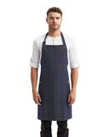 Artisan Collection by Reprime Regenerate Recycled Bib Apron - Artisan Collection by Reprime RP122 Black Denim One Size Aprons