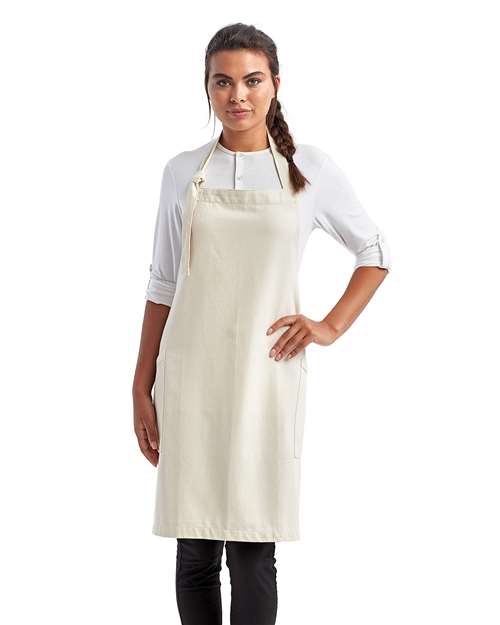Artisan Collection by Reprime Regenerate Recycled Bib Apron - Artisan Collection by Reprime RP122 Black Denim One Size Aprons