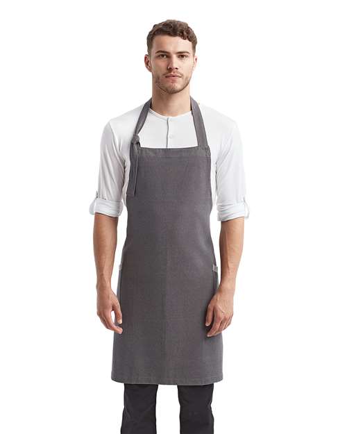 Artisan Collection by Reprime Regenerate Recycled Bib Apron - Artisan Collection by Reprime RP122 Black Denim One Size Aprons
