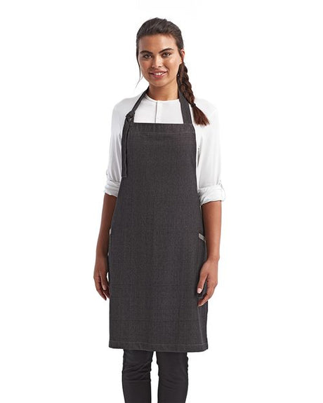 Artisan Collection by Reprime Regenerate Recycled Bib Apron - Artisan Collection by Reprime RP122 Black Denim One Size Aprons