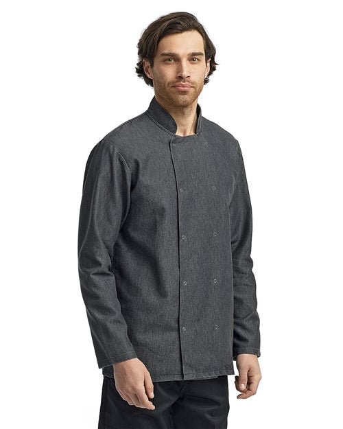 Artisan Collection by Reprime Unisex Denim Chef's Jacket - Artisan Collection by Reprime RP660 Black Denim XS Jackets
