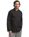 Artisan Collection by Reprime Unisex Ten Studded Front Chef Coat - Artisan Collection by Reprime RP665 Black XS