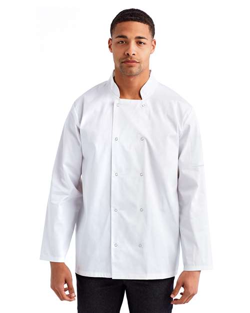 Artisan Collection by Reprime Unisex Ten Studded Front Chef Coat - Artisan Collection by Reprime RP665 White XS