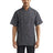 Artisan Collection by Reprime Unisex Zip - Close Short Sleeve Chef's Coat - Artisan Collection by Reprime RP906 Black Denim XS