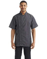 Artisan Collection by Reprime Unisex Zip - Close Short Sleeve Chef's Coat - Artisan Collection by Reprime RP906 Black Denim XS