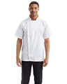 Artisan Collection by Reprime Unisex Zip - Close Short Sleeve Chef's Coat - Artisan Collection by Reprime RP906 White XS