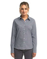 Artisan Collection by Reprime Women's Microcheck Gingham Cotton Shirt - Artisan Collection by Reprime RP320 Navy/ White XS