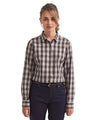 Artisan Collection by Reprime Women's Mulligan Check Cotton Dress Shirt - Artisan Collection by Reprime RP350 Steel/ Black XS