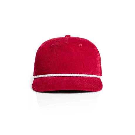 AS Colour Class Cord Rope Cap | 1185 | AS Colour 1185 CARDINAL/WHITE One Size