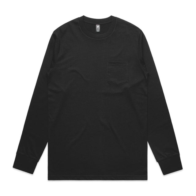 AS Colour Classic Pocket L/S Tee | 5072 | AS Colour 5072 BLACK S